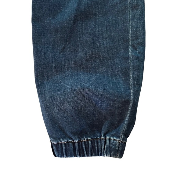 Express Super High Waisted Dark Denim Joggers - Picture 4 of 7